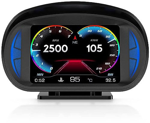 OBEST OBD GPS Smart Instrument, Auto Head up Display, Tachometer Auto, Anzeige von Geschwindigkeit und Richtung, In-car Kompass, Kilometerzähler, Arbeit für alle Autos