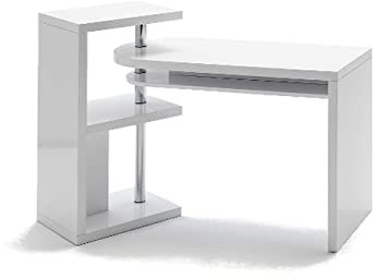 möbelando Schreibtisch Mattis aus Holzwerkstoff,Metall in weiß. Abmessungen (BxHxT) 145x94x50 cm