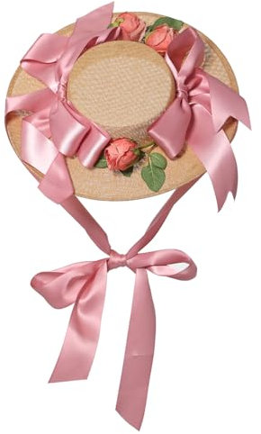 COSDREAMER Chapeau de Soleil pour Filles et Femmes avec Rubans en Dentelle Taille M