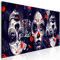 decomonkey Bilder Mexikanischer Totenkopf 150x50 cm 1 Teilig Leinwandbilder Bild auf Leinwand Vlies Wandbild Kunstdruck Wanddeko Wand Wohnzimmer Wanddekoration Deko ModernGesicht Rosen