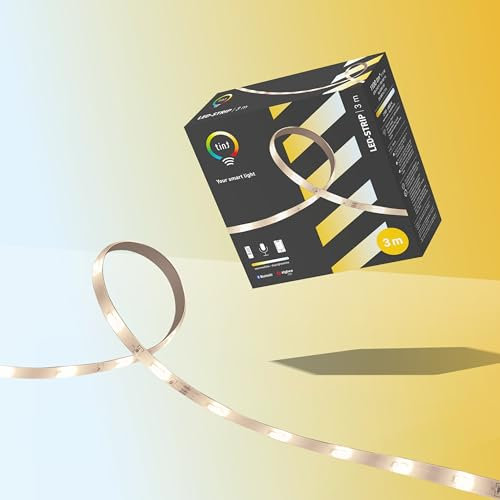 tint Smarter LED Strip Streifen, weißes Licht für indirekte Beleuchtung, Farbwechsel, dimmbar, 3m Länge, 11W, Bluetooth+Zigbee, funktioniert mit Alexa