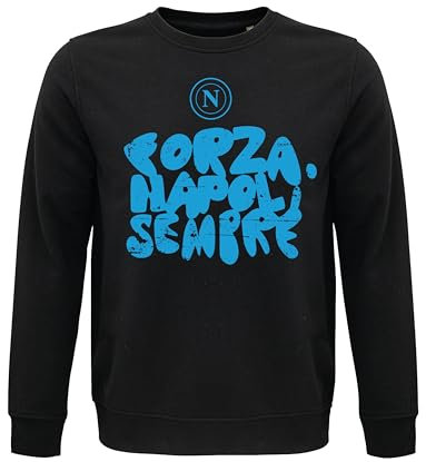 SSC NAPOLI Unisex Crewneck Pullover, Schwarz, XS