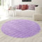 Hochflor-Teppich in Flieder – Perfekt für Fußbodenheizung Größe 200 cm Rund
