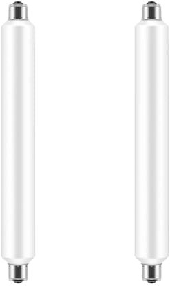 S15s LED Light Bulbs 221mm, 4W Shaving Light Replace 40W T25 Tubular Light Bulb LED S15 Strip Tube Light Bulb 221mm for Kitchen, Bathroom Natural White 4000K (Non-dimmable, 2-Pack)