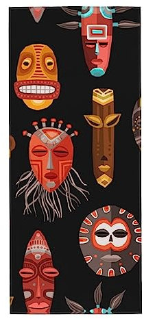 African Ritual Ethnic Tribal Hautpflege, saugfähiges Handtuch, super Faser, geeignet für Badezimmer, Spas, 30 x 70 cm