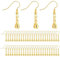 50 Stück Ohrring Haken Ohrringe Basteln Ohrringe Selber Machen Edelstahl Gold Ohrhaken Zubehör mit Kugel Spule Set für DIY Ohrhänger Schmuckherstellung