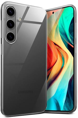 moex für Samsung Galaxy S24 Hülle Durchsichtig, Silikon Handyhülle Transparent, Clear Case Ultra Slim, Backcover Schutzhülle Dünn, Silikonhülle Minimalistisch, Aero Case, Klar