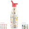 Botella Agua Acero Inoxidable Niños - Mantiene 36h Frío, 18h Calor - 350ml - Botella Térmica Sin BPA con Triple Pared Aislante - A Prueba de Fugas - Acabado en Relieve - Messy Robots - Cool Bottles