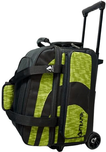 Pyramid Path Pro Deluxe Bowlingtasche mit Doppelrollen, Schwarz/Circuit Lime