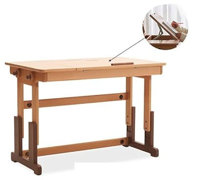 Computertisch, Beistelltisch, Massivholz, multifunktionaler Schreibtisch, anhebbarer Buchenholztisch, Büroschreibtisch, Wohnzimmer-Teetisch, Gaming-Schreibtisch, großer Schreibtisch (Farbe: B, Größe: