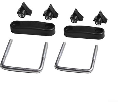 U-bolt Clamps, For Roof Rack Luggage Rack Fixing Clips Van Mount Roof Box Bracket Mounting, 1*Fixed Accessories 1*Clip 2*Screws(Inner diameter 6cm)