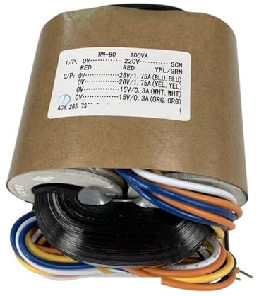 BADIKA R Kerntransformator DIY R Core Transformator 100VA 0-115V-230V Vorverstärker Audio Kabel Kupfer Dual 36V Dual 15V