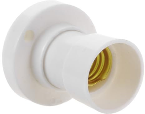 Homoyoyo Douille Ampoule a Visser Plafond, Support de lampe douille d'ampoule e14 support pour ampoules accessoires d'éclairage prise de lumière lampe pied de base PC blanche