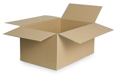 WePack 25 Stück Faltkarton 300x300x150 mm Aussenmass Versandkarton E-commerce Karton 1-Wellig 400G Braun Kartonage Verpackung Postkarton Versandschachtel Paket Päckchen