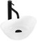 Rea Lavabo da appoggio KATE 36, per Bagno, Ceramica, Ideale Come Lavabo O Lavamani per WC, Design Unico (Bianco)