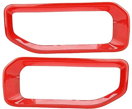 Leapiture Nebelscheinwerfergehäuse Fahrzeug Nebelschlussleuchte Nebelschlussleuchte Abdeckung ABS Auto Aufkleber Zubehör Dekoration Nebelscheinwerfer Zubehör für JL 2018 Rot