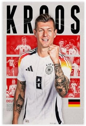 GJHTQLP Toni Kroos Leinwandposter Schlafzimmer Dekor Landschaft Büro Zimmer Dekor Geschenk 30 x 45 cm