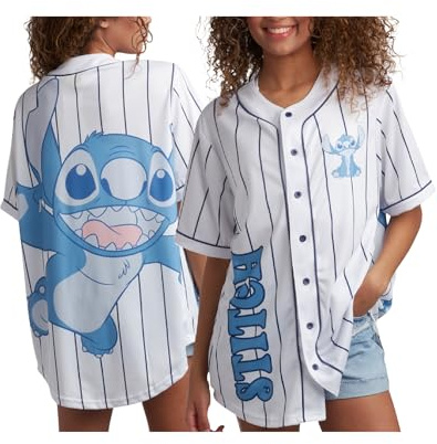 Disney Damen-Baseballtrikot, leicht, grafisch, Baseball-Shirts für Damen