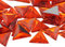 Dreieckige Acryl-Strasssteine mit flacher Rückseite, 13 mm, Kunststoff, Kostüm-Schmucksteine, Verzierungen – 50 Stück (Orange Hyazinthe .HC)