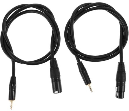 VICASKY 2pcs Trs to Xlrpin Audio Cable Mic Cord Adapter for Xlr Cables Suitable for Compact Synthesizers and Pedalboards