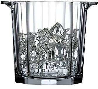 QMOWIZ Eiseimer Eiskübel Glas Eiskübel Dick Champagner Eimer Bier Eiswürfel Eimer Geeignet Für Home Bar Ktv Ice Bucket