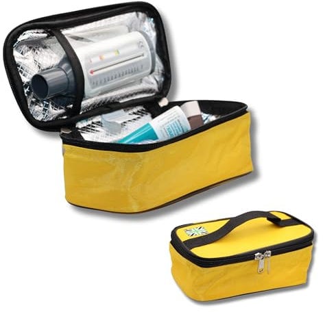 MedCS, Lightweight Insulated Medical Bag/Travel Case for Epipens, Diabetic, Asthma. with Free Medical ID Card