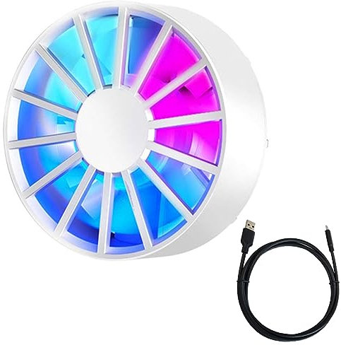 Jrifedptry Enfriador magnético para teléfono móvil para radiadores de juegos, bajo ruido, rápida disipación de calor, ventilador de refrigeración portátil para teléfono, fácil de usar B