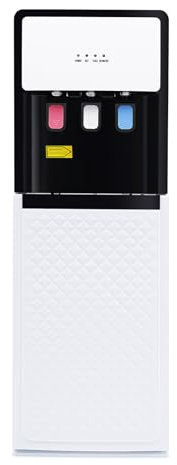 Distributore di acqua, dispenser di acqua da pavimento con base antiscivolo e lampade di indicazione, dispenser d'acqua in piedi, per uffici, appartamenti, cucine, alberghi