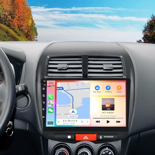 Android 14 Car Stereo for Mitsubishi ASX 2010-2016 Double Din 10 Inch Car Stereo Radio 2G+32G with Wireless Carplay Android Auto Touch Screen Bluetooth GPS WiFi SWC FM/RDS Backup Camera Mic