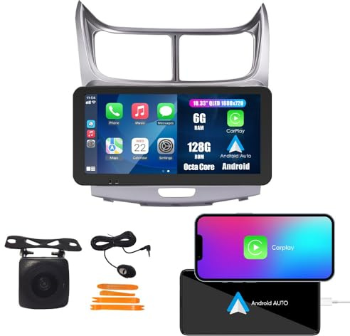 Wostoke Car CarPlay Android Auto Navigazione Stereo GPS Radio Telecamera Per la retromarcia Display 9 IPS Touchscreen Unità principale Tablet Pad Lettore multimediale Per Chevrolet Sail 2004-2013, se