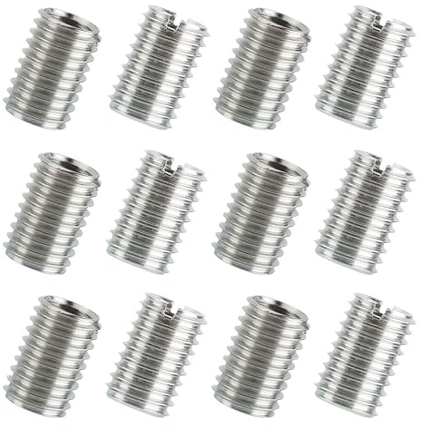 12 pezzi manicotto filettato, adattatore filettato per dadi di avvitamento, inserti filettati, kit di riparazione, boccole filettate in metallo per automobili, turbine a vapore, riparazione
