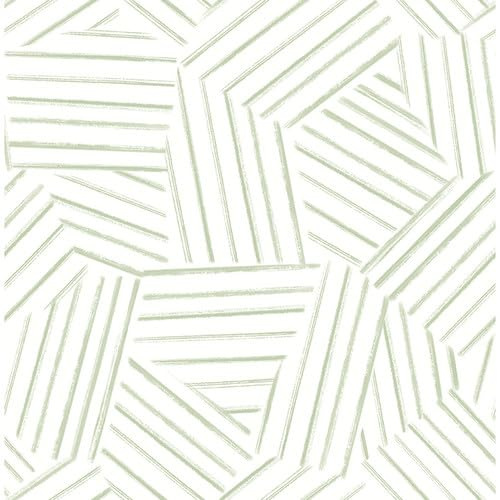 Sage Green Geometric Wallpaper by A-Street Prints
