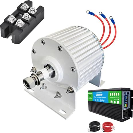 HUIZHITENGDA 24V,Generatore a magneti permanenti a Bassa velocità da 3000 W 48 V 96 V 220 V 380 V 3 Fasi AC Alternatori Utilizzare per la turbina eolica ad Acqua dell'azionamento del Motore