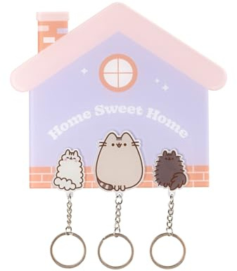 Grupo Erik | Porte-Clés Mural Pusheen | Déco Entrée Cadeau | Porte-Clés Mural 16 x 16 cm | Déco Murale d'Entrée, Rangement des Clés, Idée Cadeau Fan