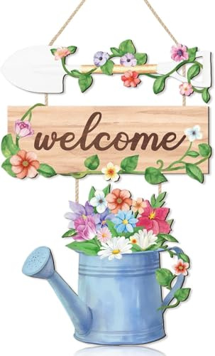 Celestdeco Spring Welcome Sign Sweet Home Floral Garden Farmhouse Outdoor