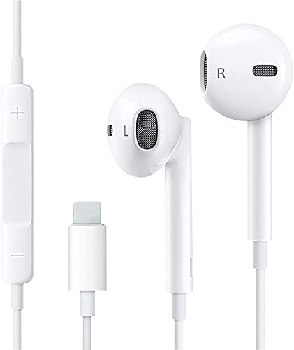 Kopfhörer mit Kabel für,In Ear kopfhörer mit Mikrofon Earpods kabelkopfhörer Lautstärkeregler, kompatibel mitfür iPhone 11 12 13 14 Pro Max/14Pro/XR/XS/X/SE/8/7/Plus/iPad Air Mini (Kopfhörer)