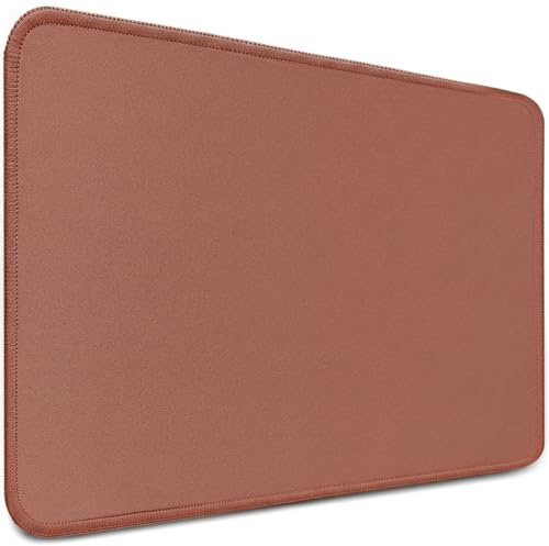 Sidorenko Mauspad 28x20cm - Mousepad mit Vernähte Kanten - Mouse Pad rutschfest - Mausunterlage in Terrakotta, Mausped für PC mit glatter Oberfläche, Mouspad klein, Maus Pad für alle Maustypen
