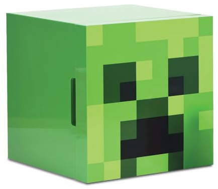 Menkind UKONiC Minecraft Creeper Head Personal AC/DC Dual Powered Mini Fridge | 6 Can / 4 Litre Thermoelectric Chiller