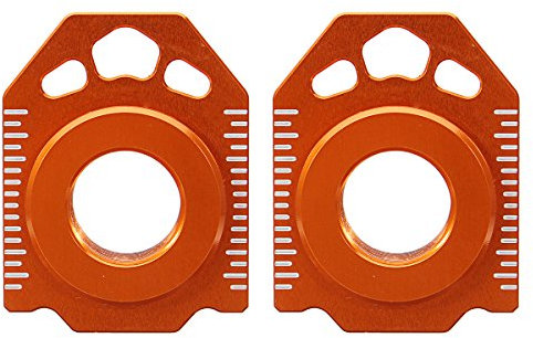 Alamor Coppia di Blocchetti di Regolazione Catena Perno ASSE Posteriore CNC per KTM SX Exc Xcw 125-530 20Mm