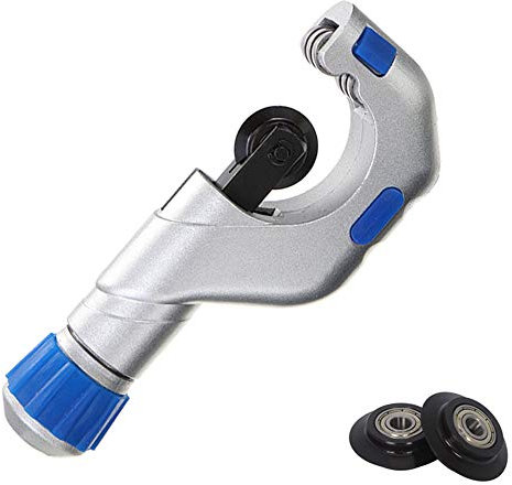 Rohrrohrabschneider - 4EVERHOPE Heavy Duty Kupfer PVC Edelstahl Cutter mit 2 Stück Lagerrohr Cutter Blades (5-50mm)