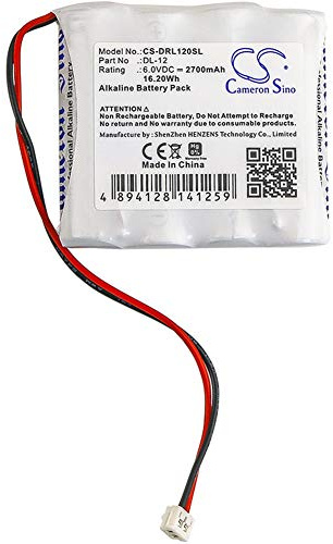 CS-DRL120SL Battery 2700mAh compatible with [HD Supply] 884952, for [Saflock] A28110, X-GAA-FC42, for [Interstate] DRY0201, for [Stanley] Security devices replaces 10A358, 884952, A28100, A28110, BG