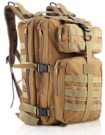 SHANNA Militär Rucksack, Taktischer Rucksack 35L Armee Rucksack MOLLE Assault Pack Taktischer Kampfrucksack für Outdoor Wandern Camping Trekking Angeln Jagd