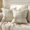 Phantoscope 2 Stück Gingham Buffalo Check Plaid Throw Decorative Pillow Cover Outdoor Indoor Throw Pillows Farmhouse Square Pillow Cases for Home Decor Off White, 50,8 x 50,8 cm