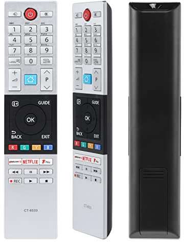 New Replacement for Toshiba CT-8533 TV Remote Control, YiBiChin CT8533 RC42150 Remote Control Compatible with Toshiba 2018 2019 Smart TVs, 24D2863DB 24D3863DB 24L2863DB 24W2863DB - No Setup Required