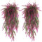 JustYit 2 Pièces Fougère Artificielle Plante Fausse Plantes Deco Plante Artificielle Exterieur pour Célébration, Mariage, Cuisine, Jardin, Bureau Décoration, Mauve