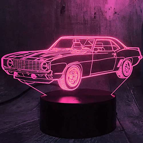 Jinson well 3D auto Lampe optische Illusion Nachtlicht 7 Farbwechsel Touch Switch Tisch Schreibtisch Dekoration Lampen mit Acryl USB Spielzeug