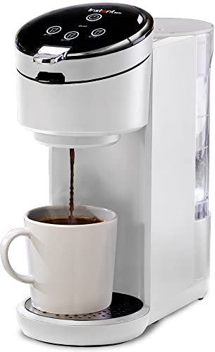 Instant Solo 2-in-1 Ground Coffee Machine and K-Cup®Pod Compatible, Includes Reusable Coffee Pads, 8 to 340 ml, Brewing Sizes, 1.1 L, Water Reservoir (White)