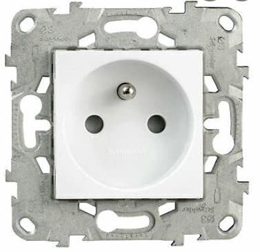 Schneider Schirme Prises à Composer, Blanc Unica, 2P+T, 16A, Lot de 5