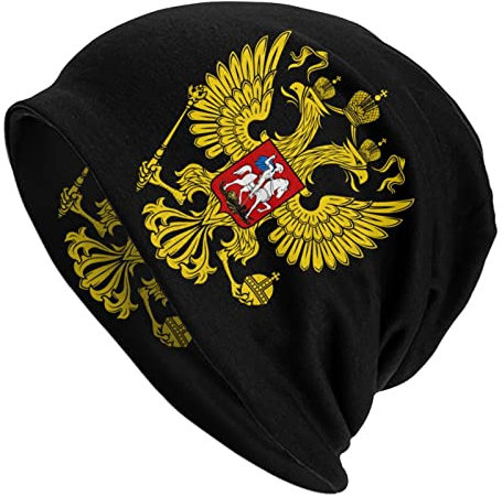850 Beanie Strickmütze Wappen Von Russland Beanie Unisex Winter Beanie Mütze Grobstrick Mütze Für Winter Outdoor Herren