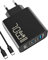 70W USB C Chargeur Rapide, PD GaN Chargeur 2 Ports Adaptateur Type C Noir avec câble 100W pour MacBook Pro/Air, Dell XPS 15, Google, iPhone 14/13, iPad Pro, Samsung Galaxy S22/S21